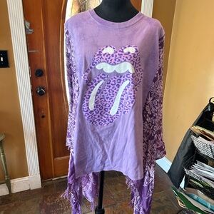 Upcycled Purple Graphic shirt